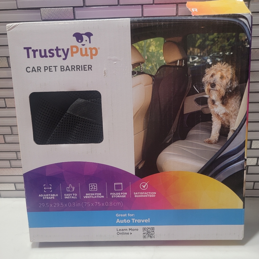 Car Pet Barrier Screen Black Trusty Pup NIB
